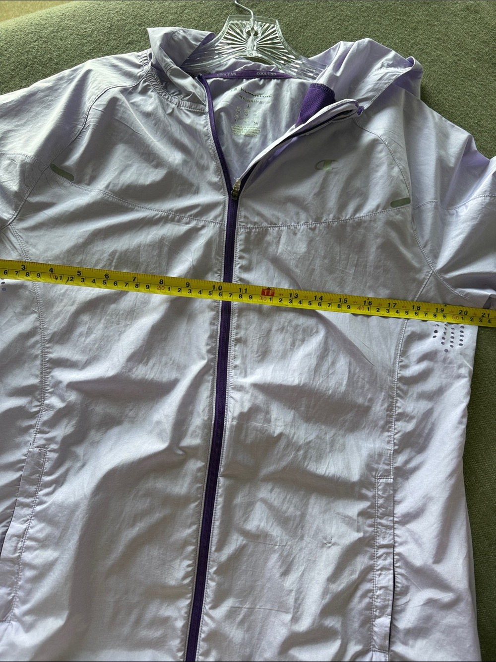 Champion Performax Cool CTRL Lavender Full-Zip Hooded Windbreaker - Picture 4 of 5
